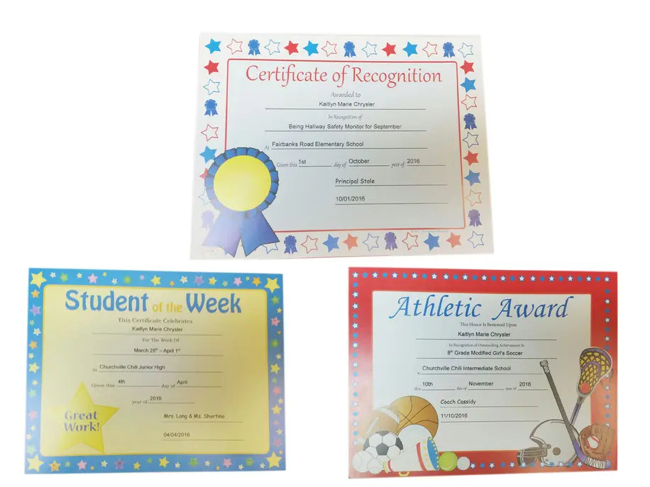 Recognition Certificate Creative Shapes