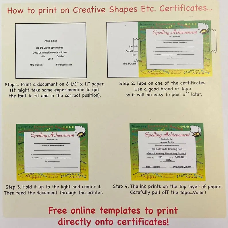 Recognition Certificate Creative Shapes