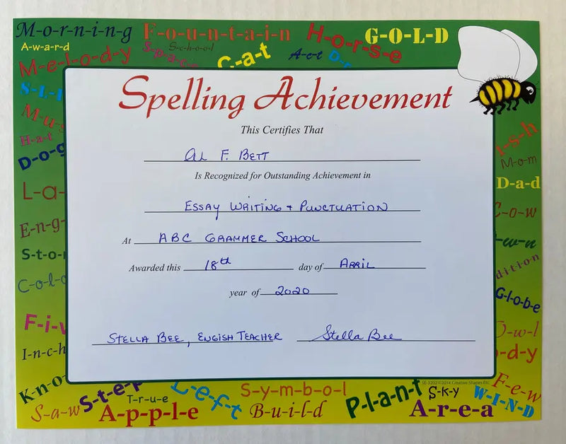 Recognition Certificate Creative Shapes