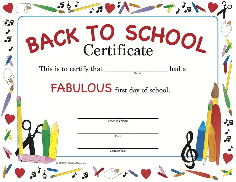 Recognition Certificate Creative Shapes