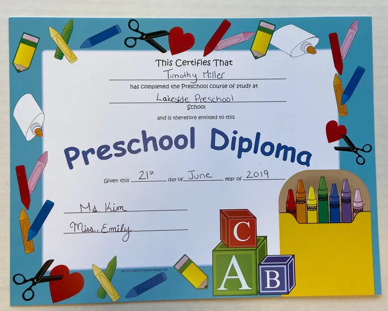 Recognition Certificate Creative Shapes
