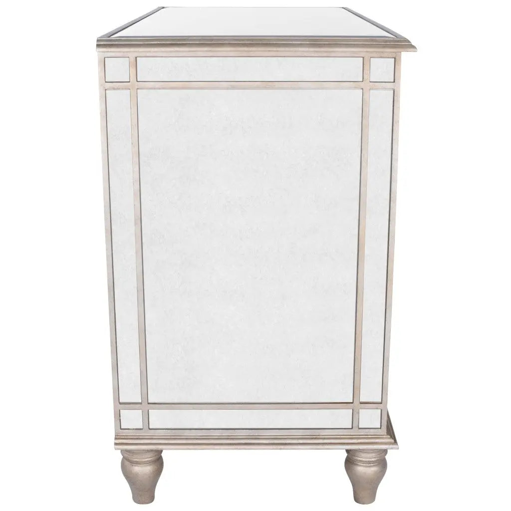 Rectangle Mirrored Three Drawer Console Storage Chest Homeroots Bed & Bath
