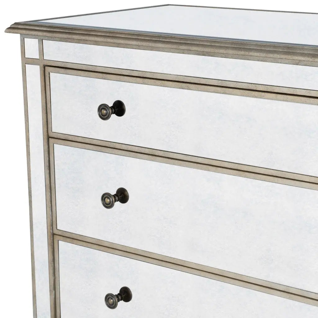 Rectangle Mirrored Three Drawer Console Storage Chest Homeroots Bed & Bath