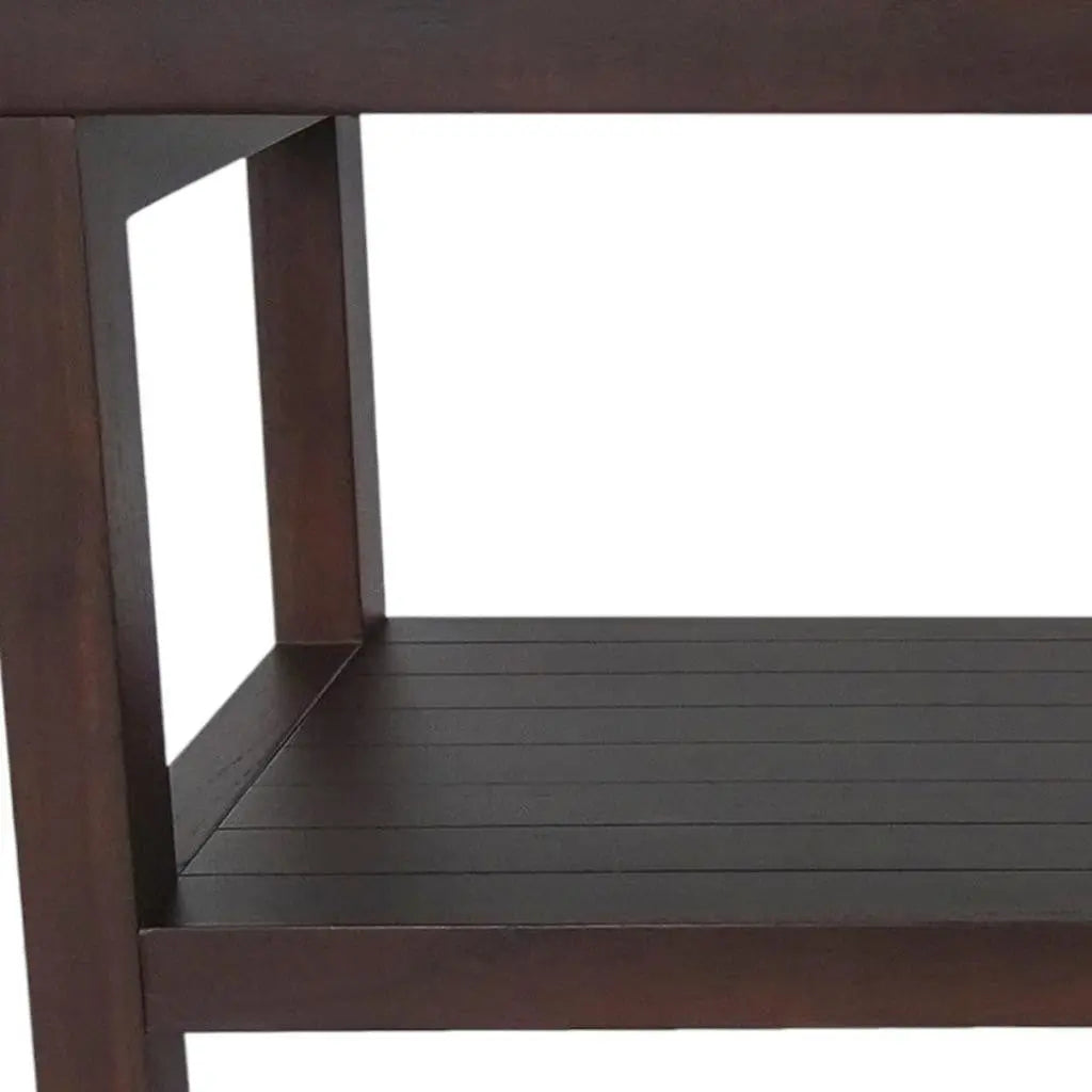 Rectangular Teak Shower Stool Or Bench With Shelf In Brown Finish Homeroots Bed & Bath