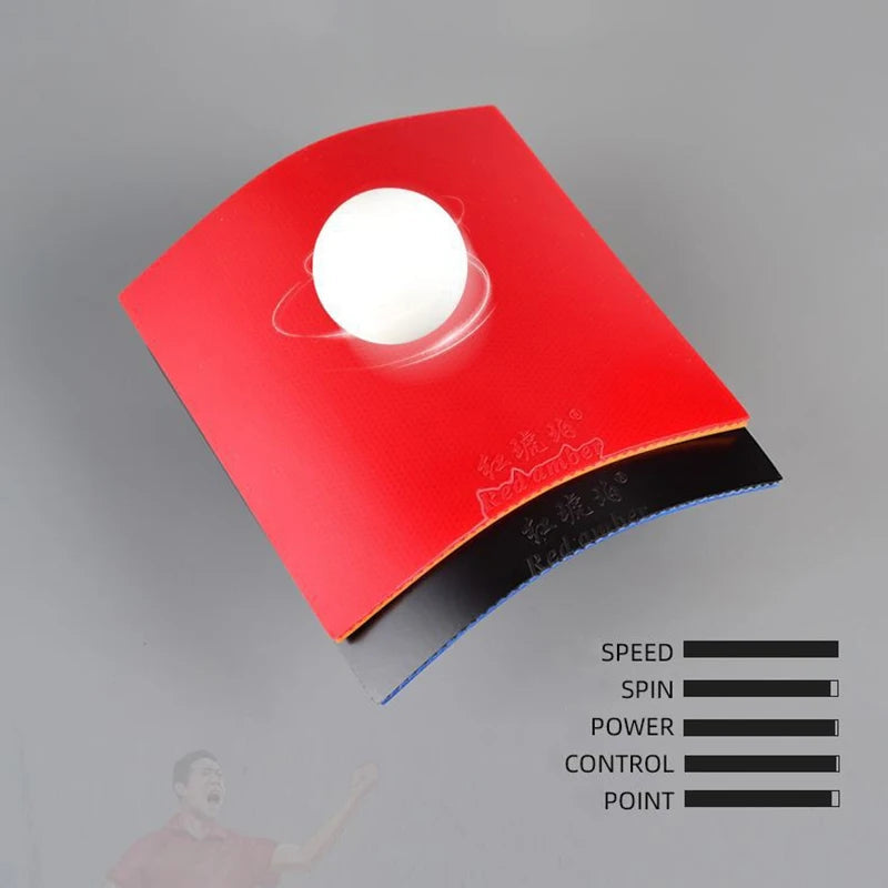 Red Amber Table Tennis Rubber Highly Elastic Stick Rubber Pips-In Ping Pong Rubber Astringent Sponge For Table Tennis Training GreatEagleInc