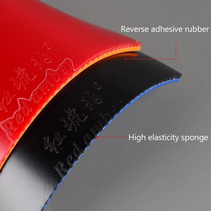 Red Amber Table Tennis Rubber Highly Elastic Stick Rubber Pips-In Ping Pong Rubber Astringent Sponge For Table Tennis Training GreatEagleInc
