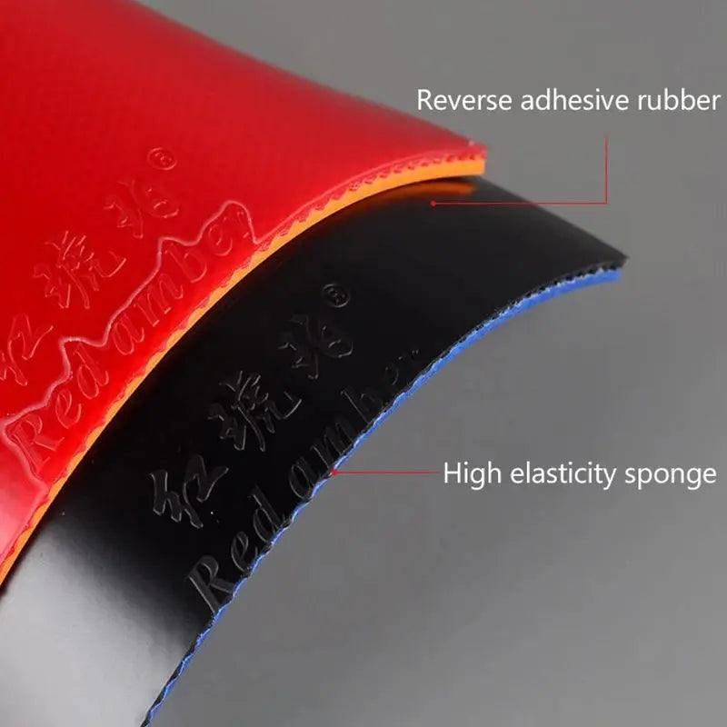 Red Amber Table Tennis Rubber Highly Elastic Stick Rubber Pips-In Ping Pong Rubber Astringent Sponge For Table Tennis Training GreatEagleInc