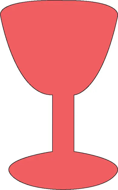 Red Sticky Shape Notepad Wine Glass Creative Shapes