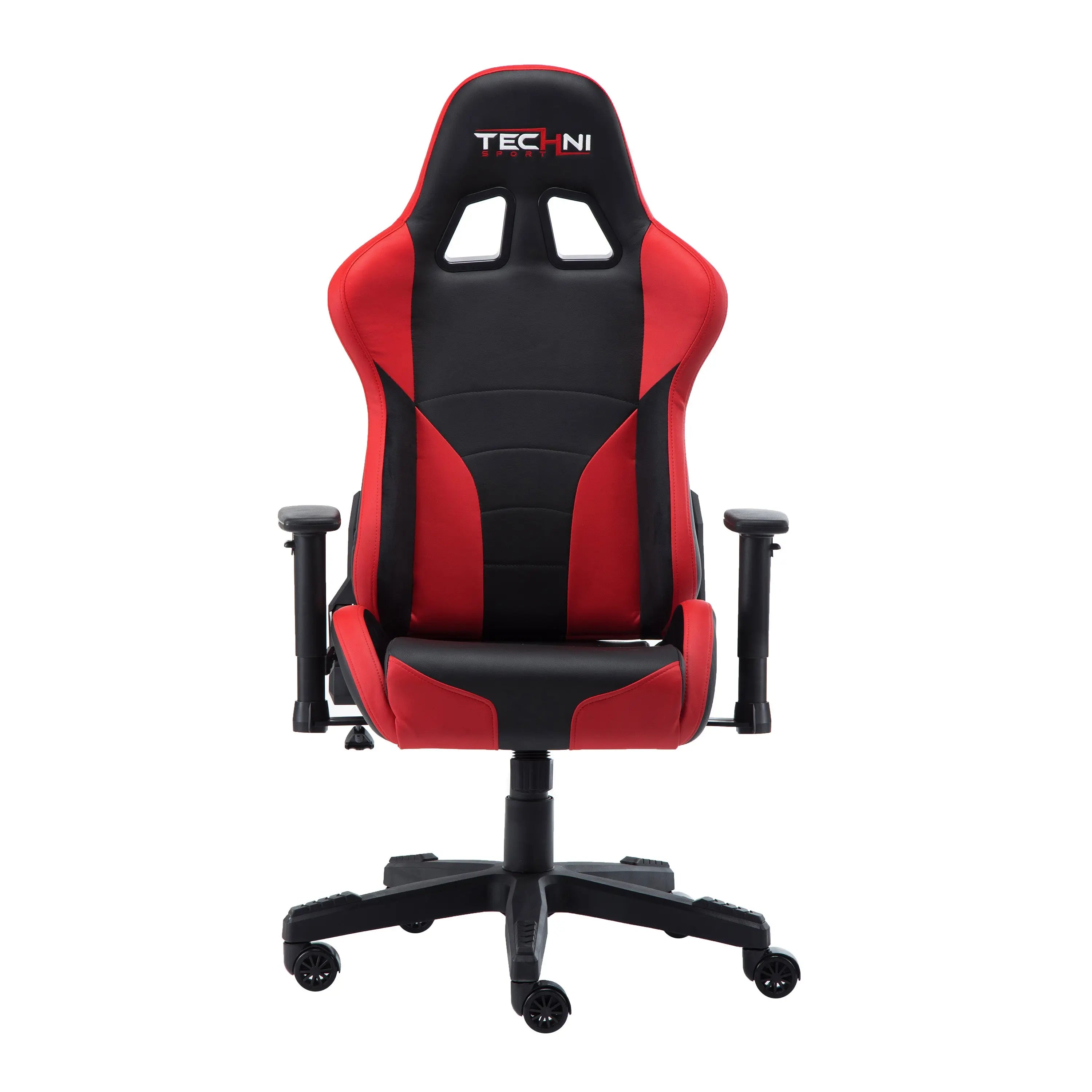 Red and Black Adjustable Height Swivel Rolling Gaming Chair Homeroots Office