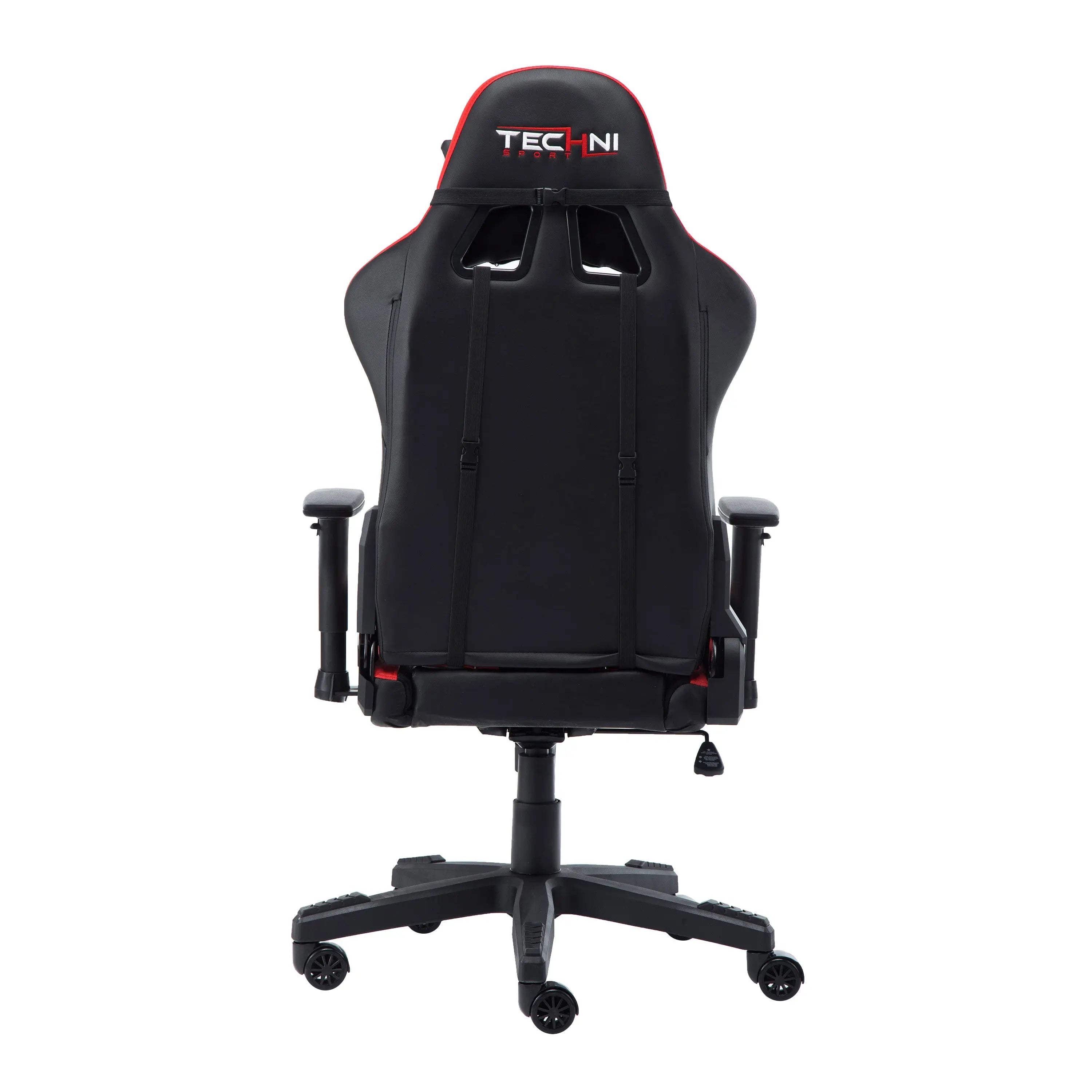 Red and Black Adjustable Height Swivel Rolling Gaming Chair Homeroots Office