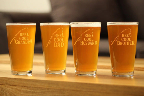 Reel Cool Grandpa Pint Glass for Beer - Fishing Gifts Bevvee