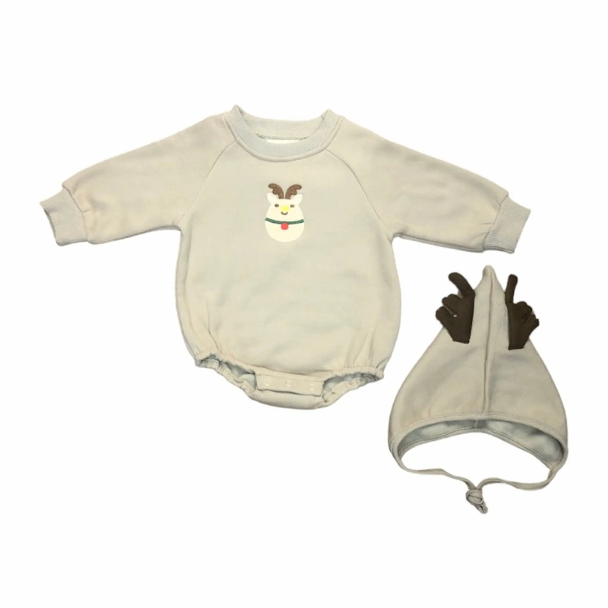 Reindeer Bubble Romper Set Melina & Me