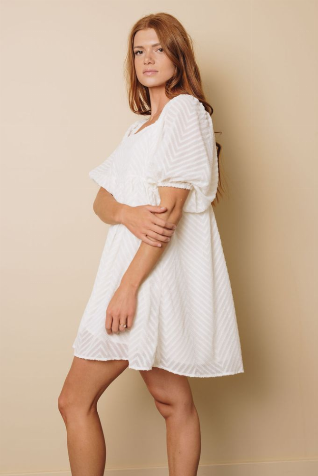 Remi Babydoll Midi Dress Stay Warm in Style
