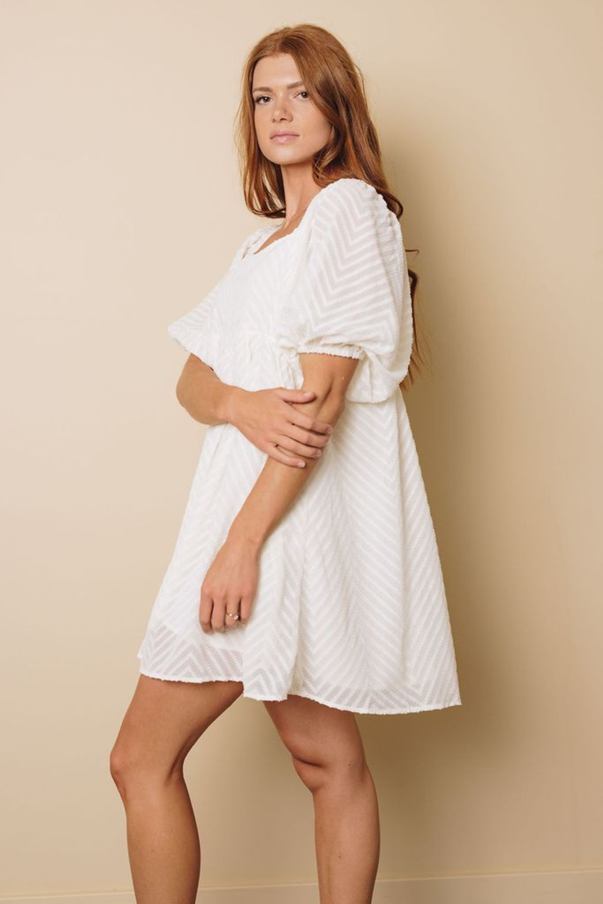 Remi Babydoll Midi Dress Stay Warm in Style