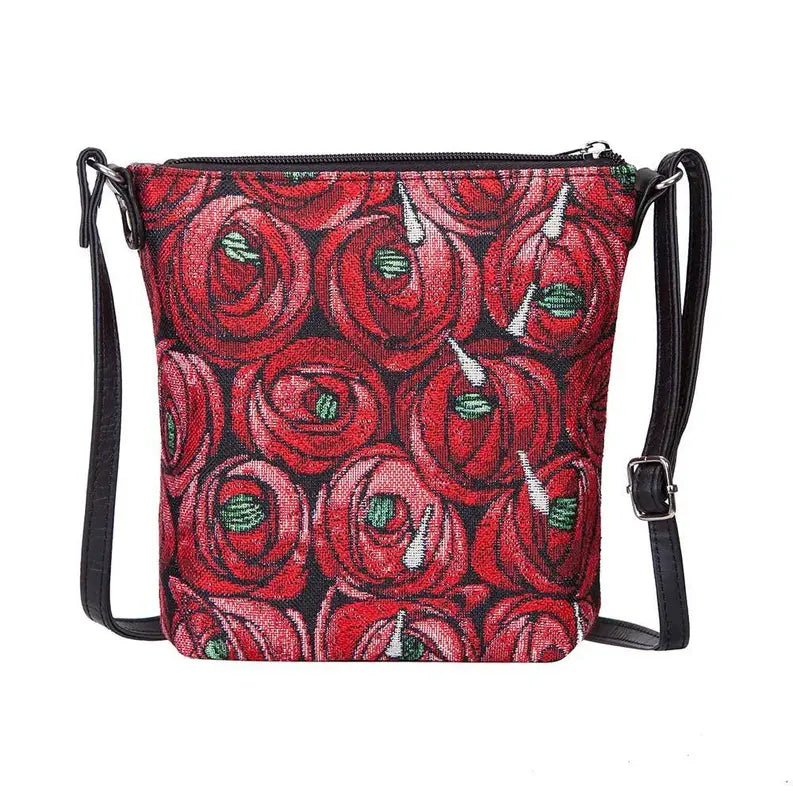 Rennie Mackintosh Rose And Teardrop Sling Bag Purse Crossbody Signare USA