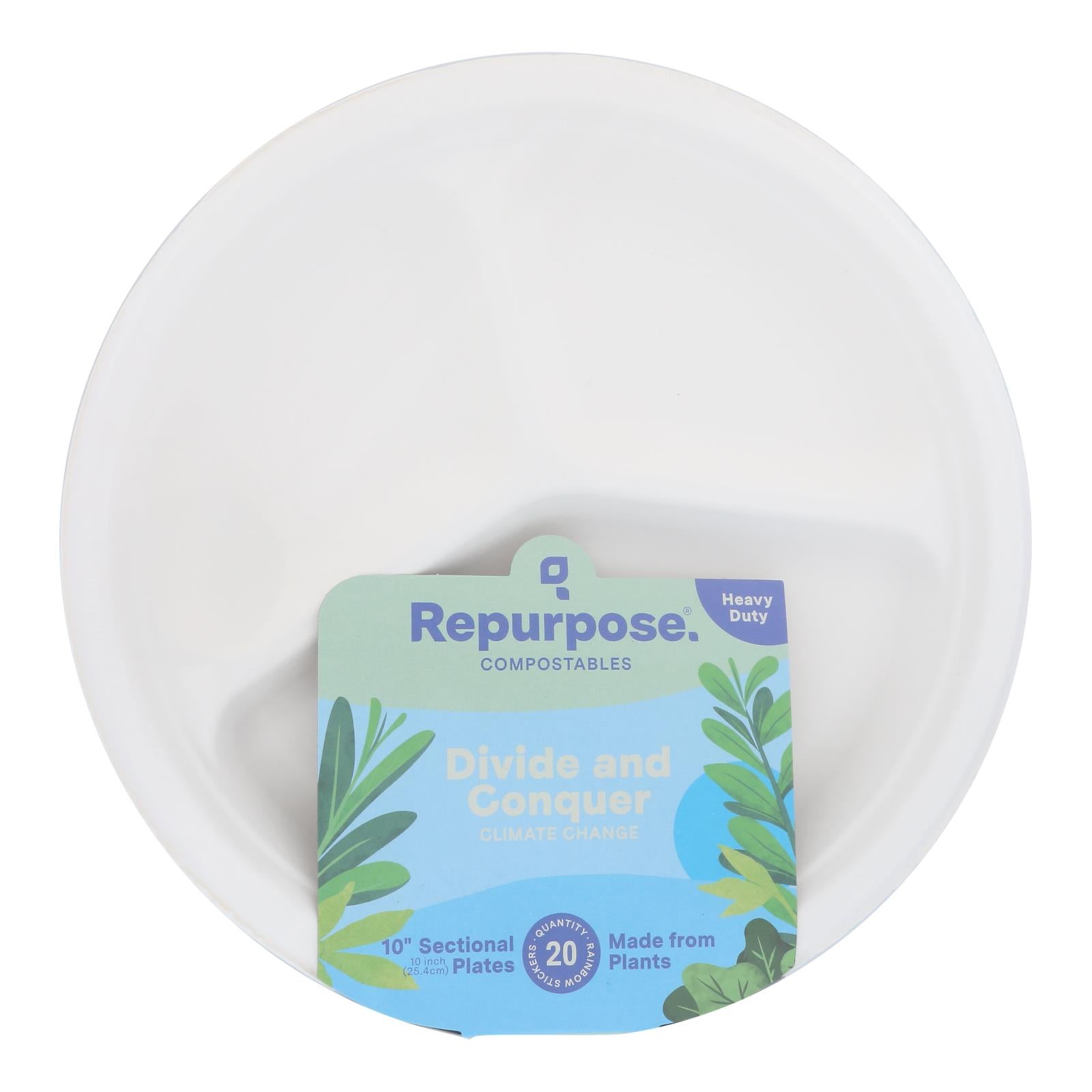 Repurpose Sectional Plates - Case Of 12 - 20 Count Repurpose