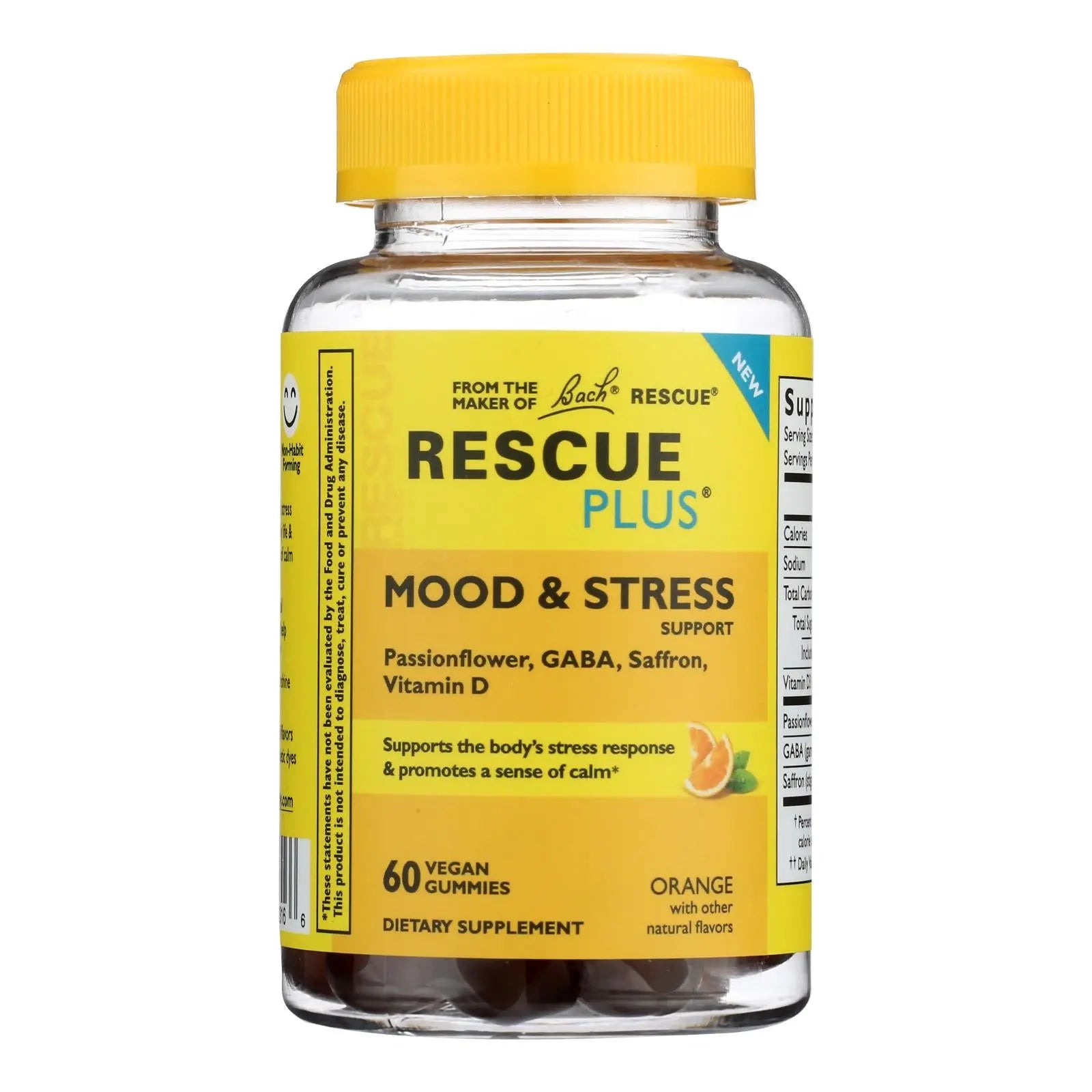 Rescue - Mood Stress Support Gummy Orange - 1 Each-60 Count Bach
