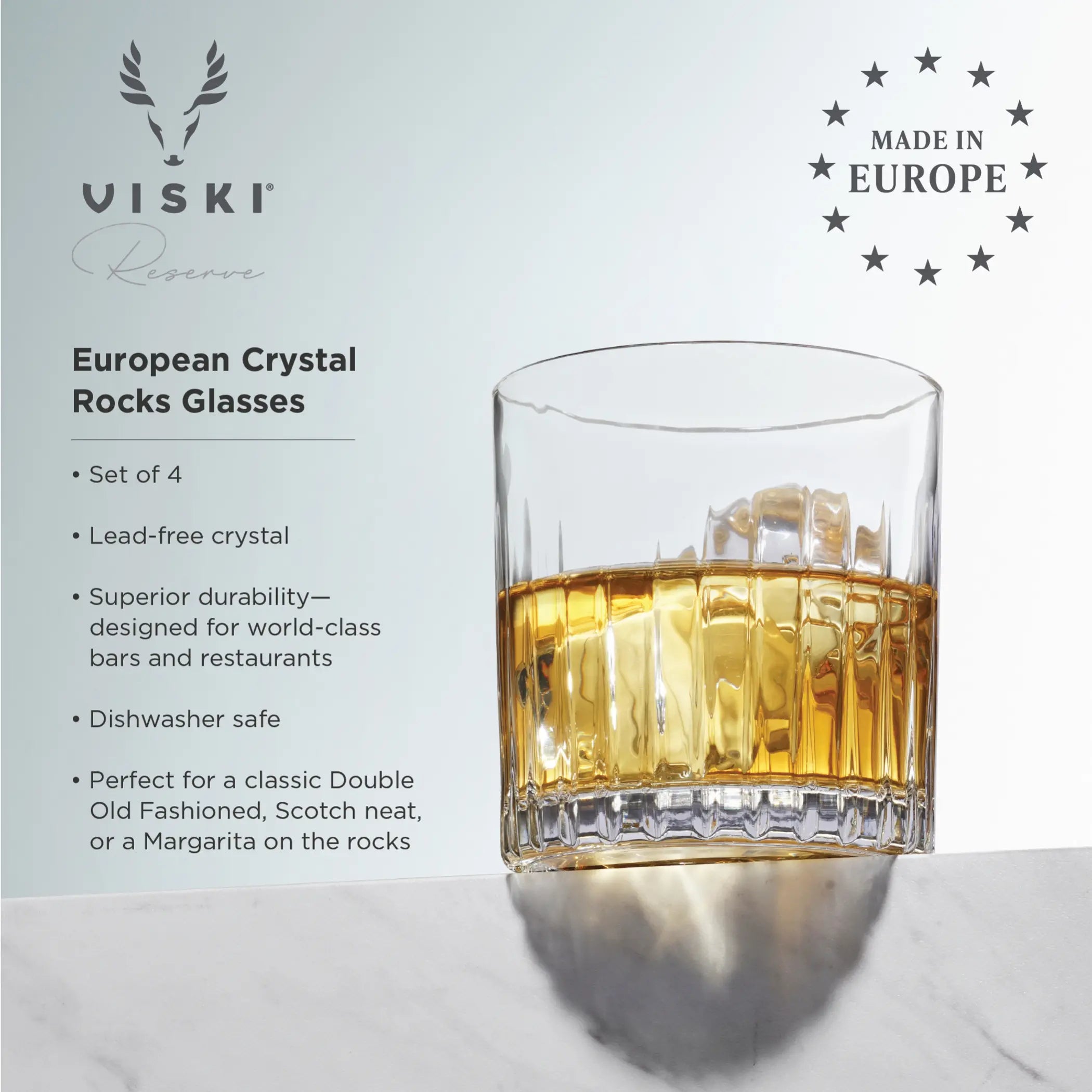 Reserve European Crystal DOF Tumblers by Viski Viski