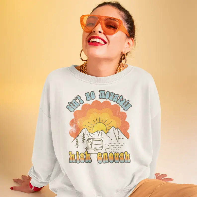 Retro Ain't No Mountain Women's Printed Sweatshirt Dream Team Designs