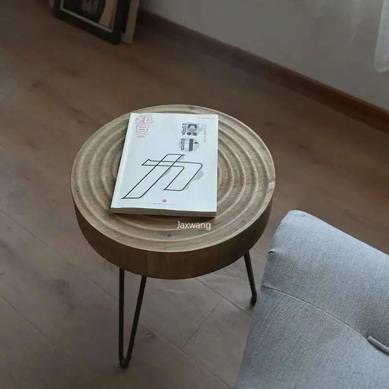 Retro-Coffee-Table-Distressed-Round-Table-Small-Apartment-Living-Room-Coffe-Table-GreatEagleInc-334169414