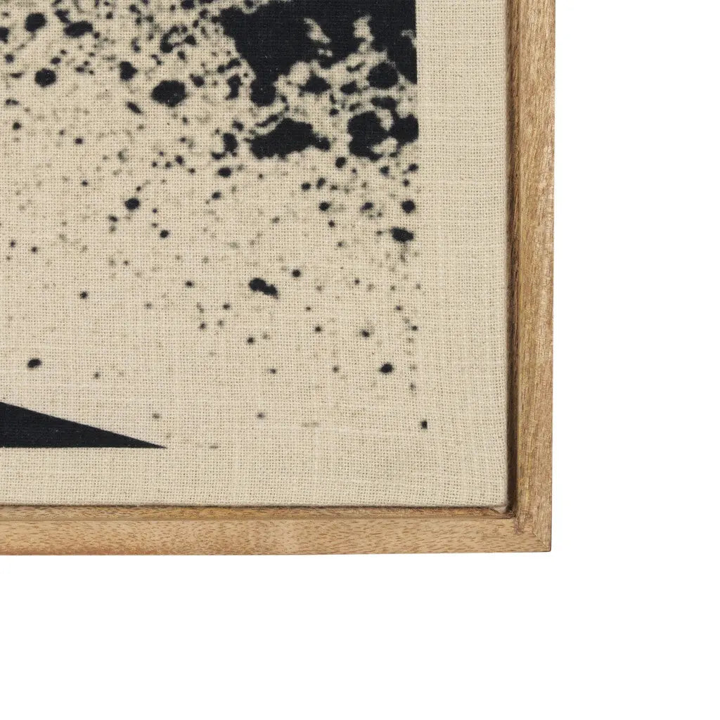 Revelin Large Fabric Collage Framed Linen Framed Wall Art Brown Framed Wall Art Homeroots Home Decor