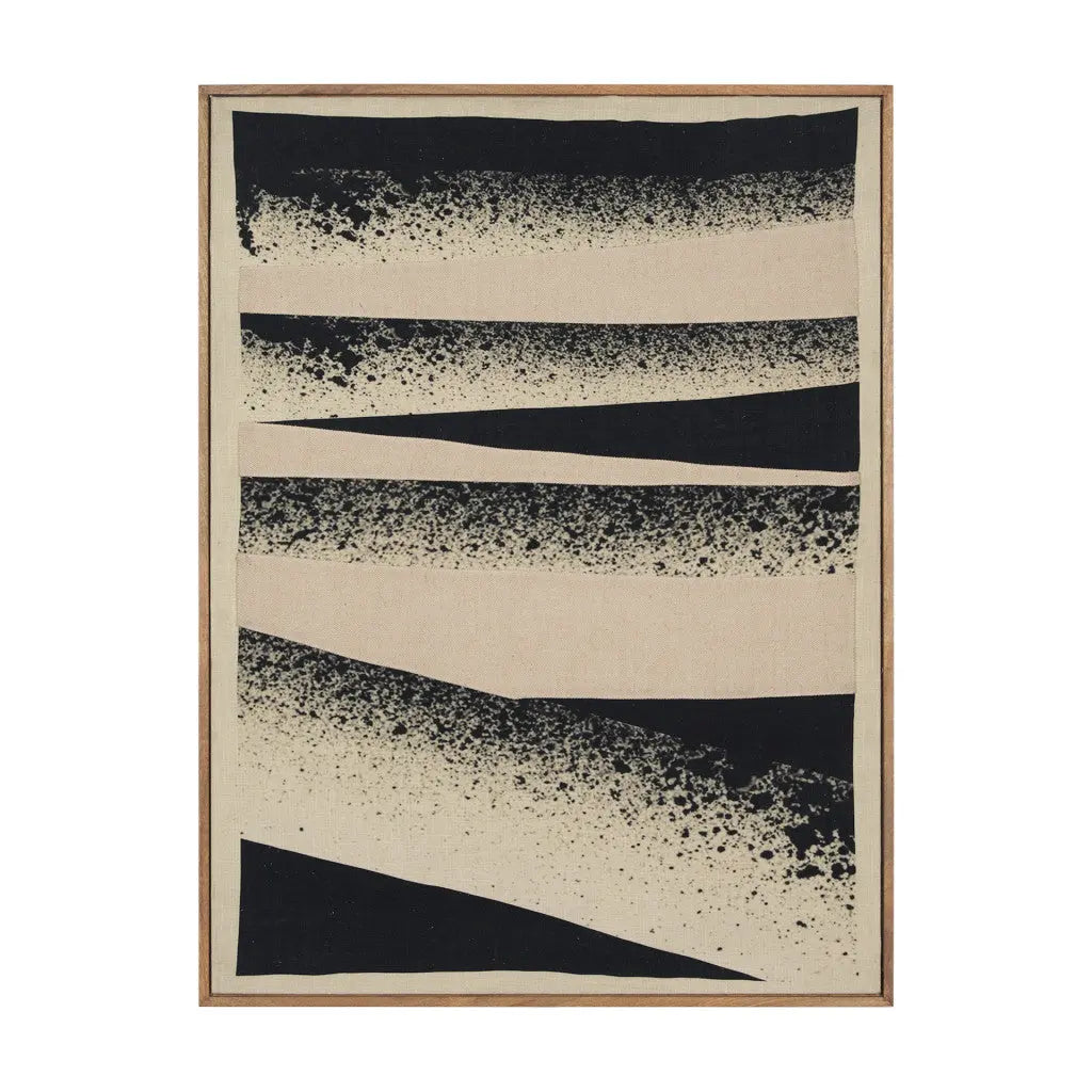 Revelin Large Fabric Collage Framed Linen Framed Wall Art Brown Framed Wall Art Homeroots Home Decor