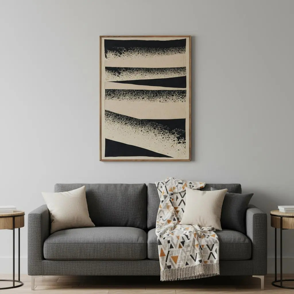 Revelin Large Fabric Collage Framed Linen Framed Wall Art Brown Framed Wall Art Homeroots Home Decor