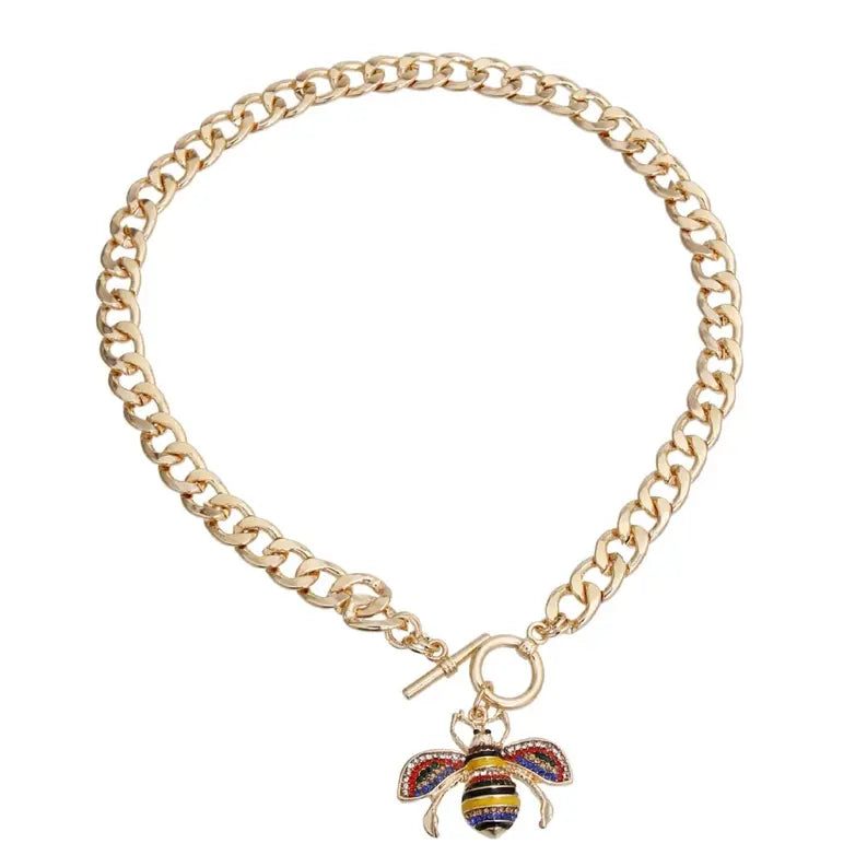 Rhinestone Bee Toggle Necklace Bark Fifth Avenue