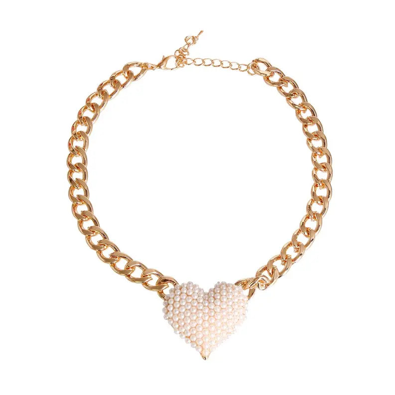 Rhinestone Heart Necklace Bark Fifth Avenue