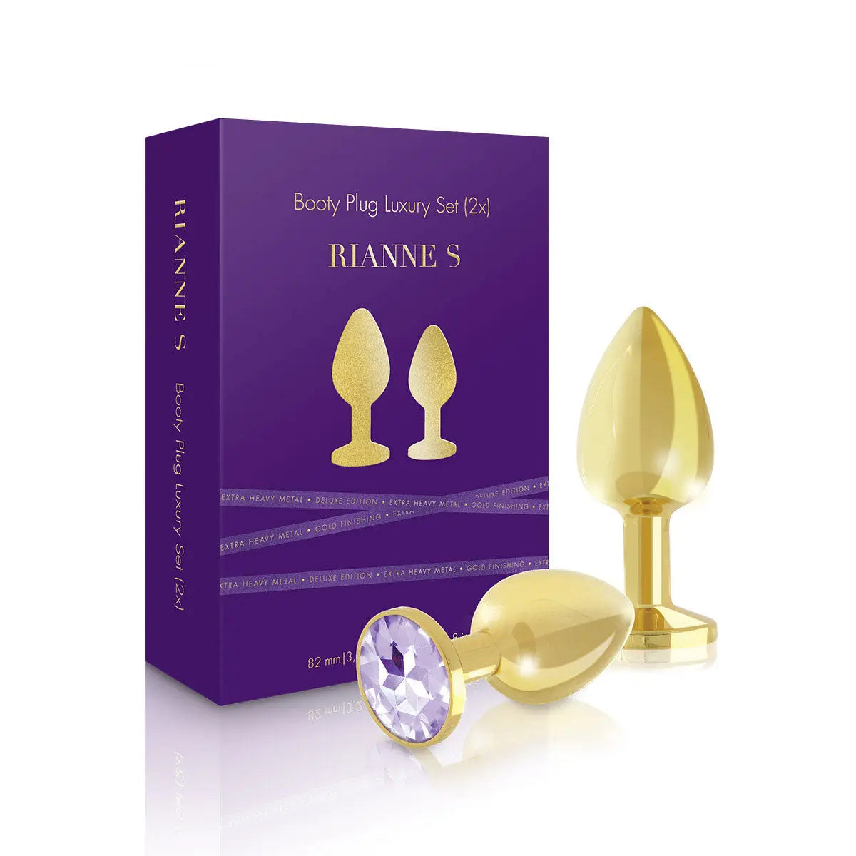 Rianne S Booty Plug Set 2-Pack - Gold Rianne S