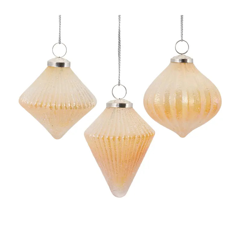 Ribbed Glass Ornament Melrose International