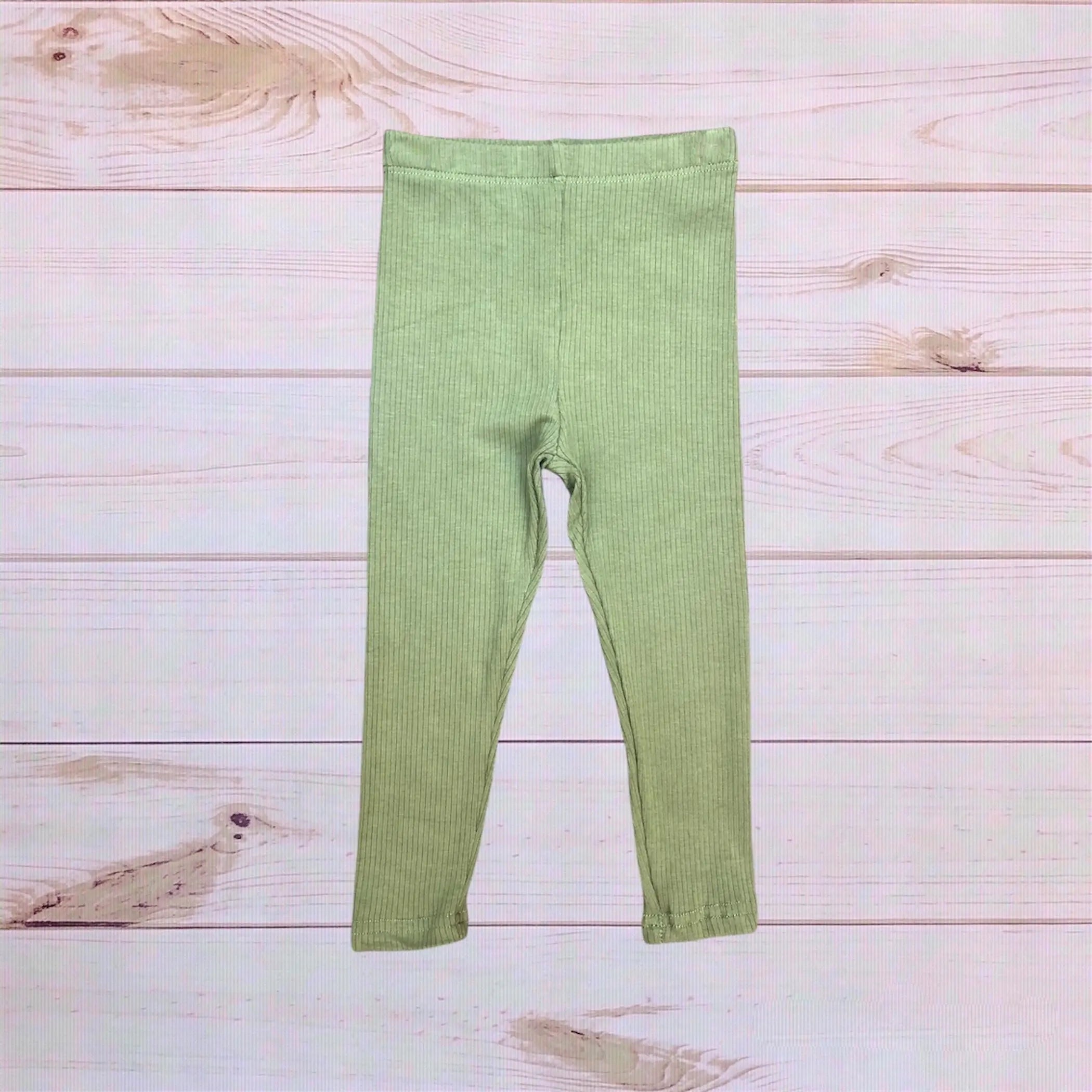 Ribbed Leggings (Olive) Melina & Me