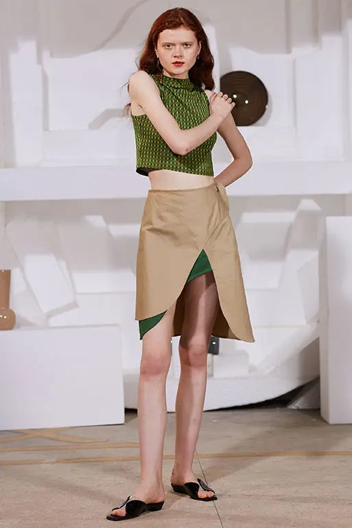 Rimless | High Front Open Slit Skirt Fangyan