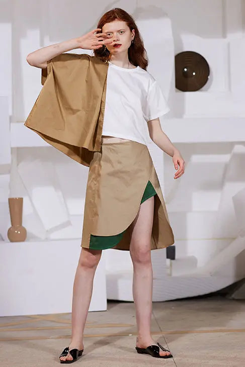 Rimless | High Front Open Slit Skirt Fangyan