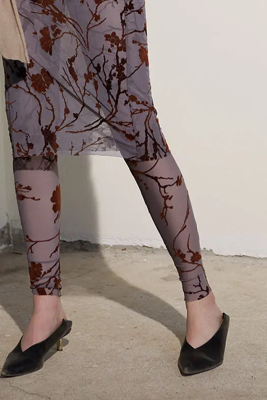 Rimless | Sheer-chiffon Leggings Fangyan
