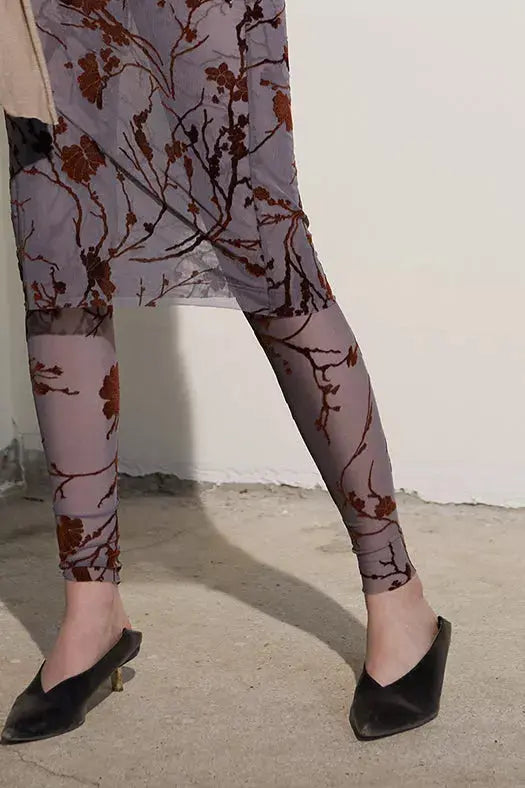 Rimless | Sheer-chiffon Leggings Fangyan