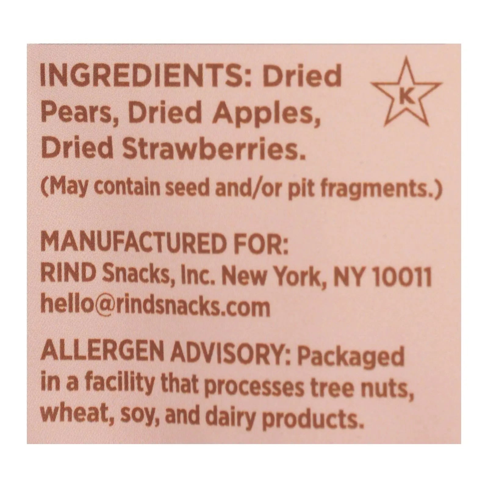 Rind Snacks - Drd Fruit Blend Straw-peary - Case Of 12 - 3 Oz Rind Snacks