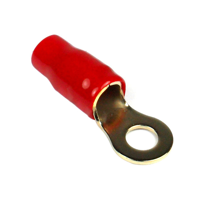 Ring Terminal 4ga. 10pcs. Gold;red Sleeve;xscorpion Xscorpion