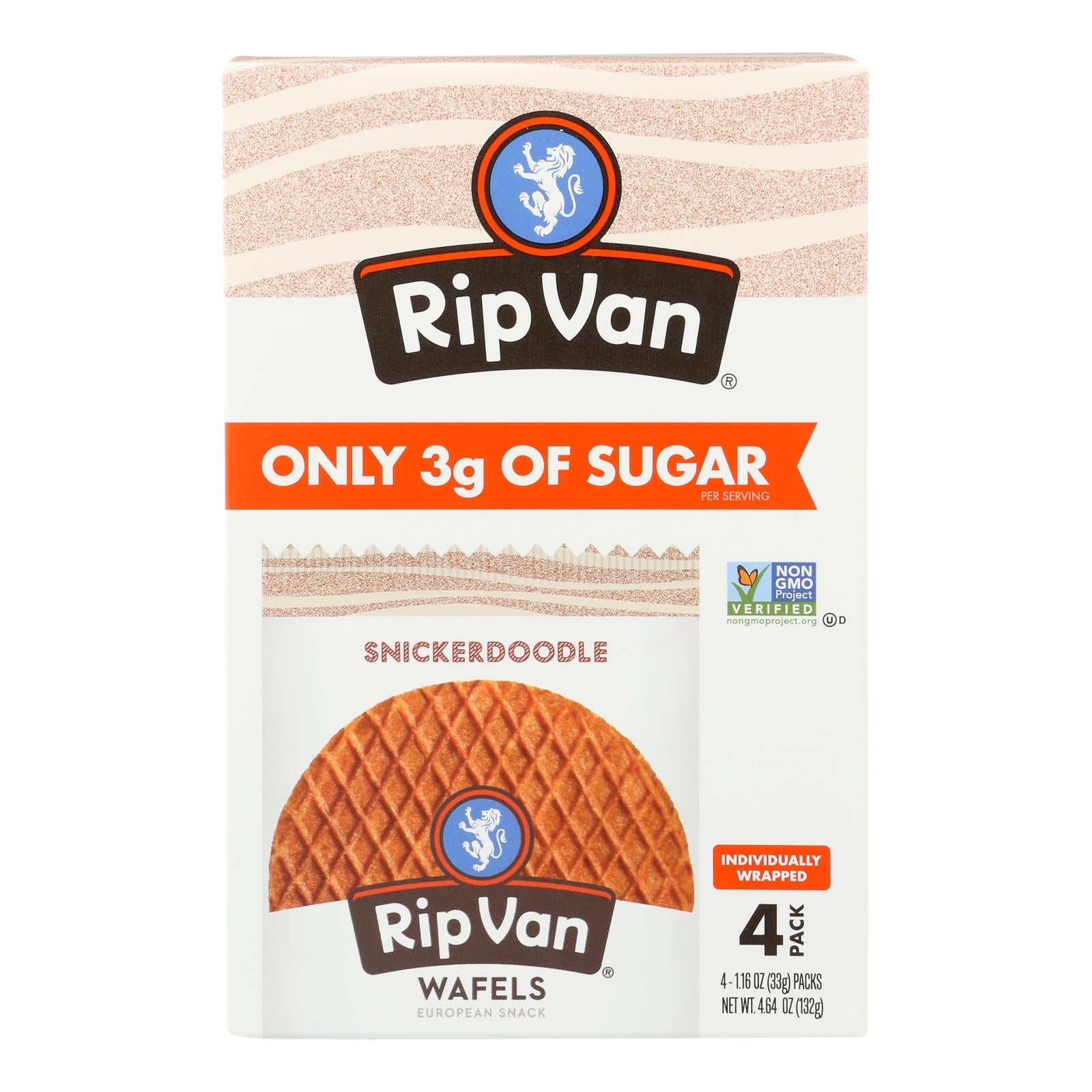 Rip Vanilla Wafels - Wafel Snkrddl Low Sugar 4pk - Case Of 12-4.64 Oz - GreatEagleInc