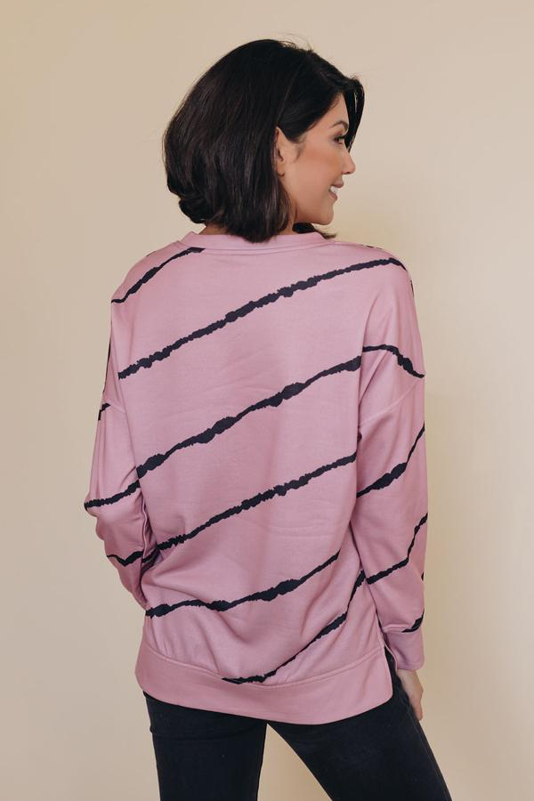Rise Tie Dye Striped Pullover Stay Warm in Style