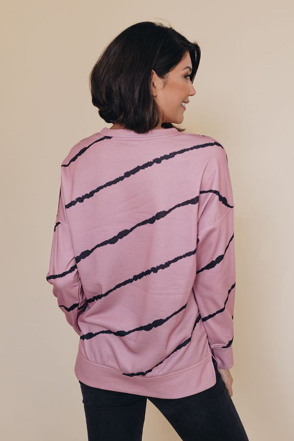 Rise Tie Dye Striped Pullover Stay Warm in Style