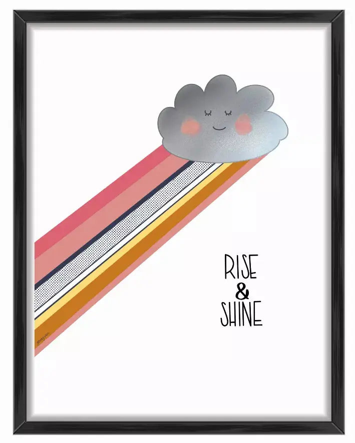 Rise & Shine Wall Art Print Black Cat Bazaar