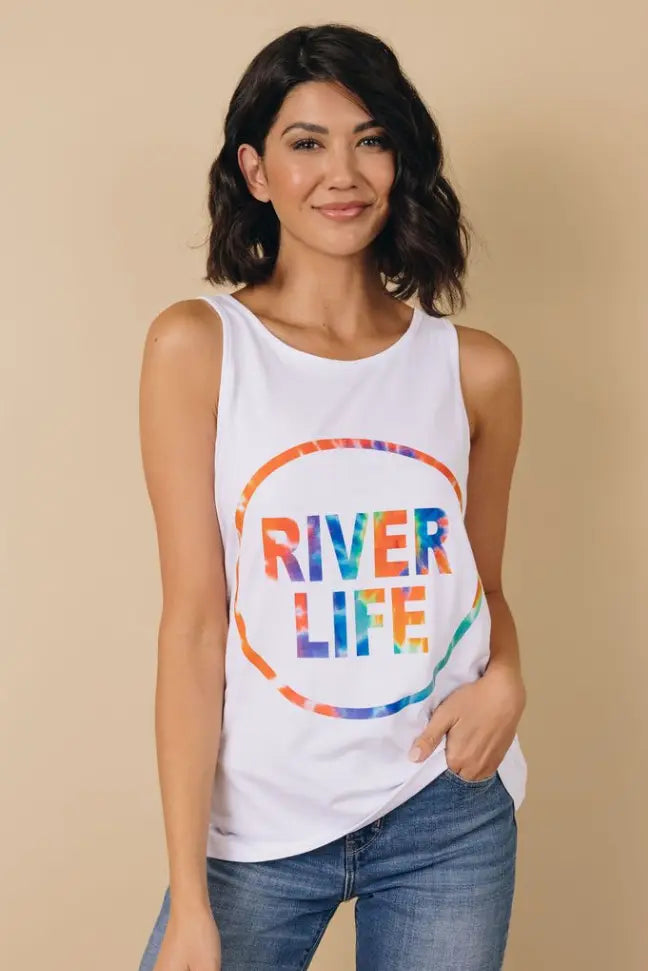 River Life Printed Tank Stay Warm in Style