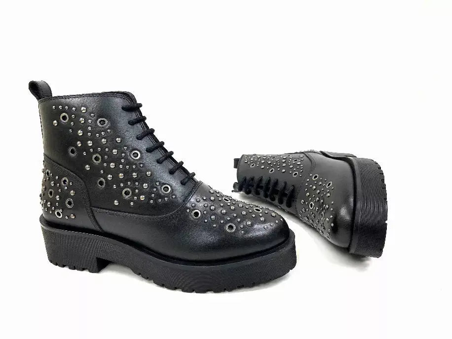 Robyn Black Studded Bootie Oobash