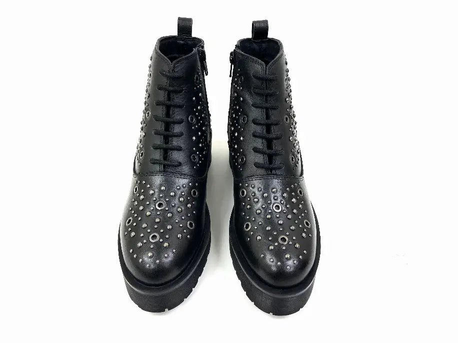 Robyn Black Studded Bootie Oobash