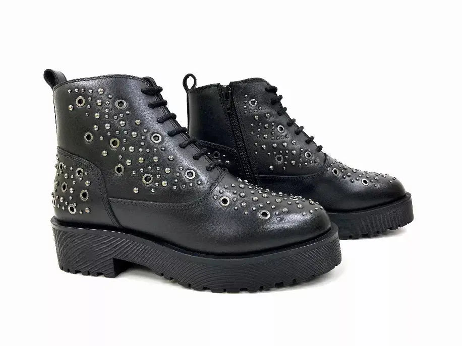 Robyn Black Studded Bootie Oobash