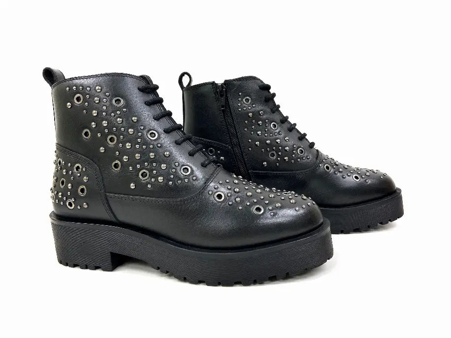 Robyn Black Studded Bootie Oobash