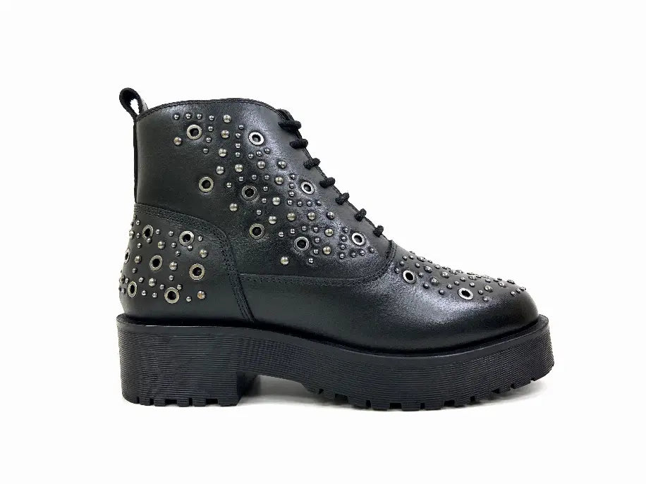Robyn Black Studded Bootie Oobash
