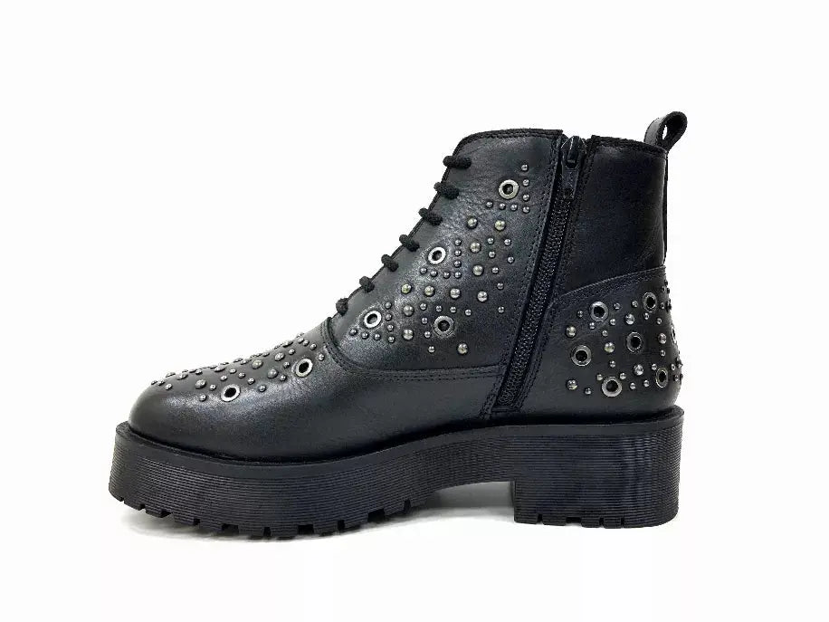Robyn Black Studded Bootie Oobash