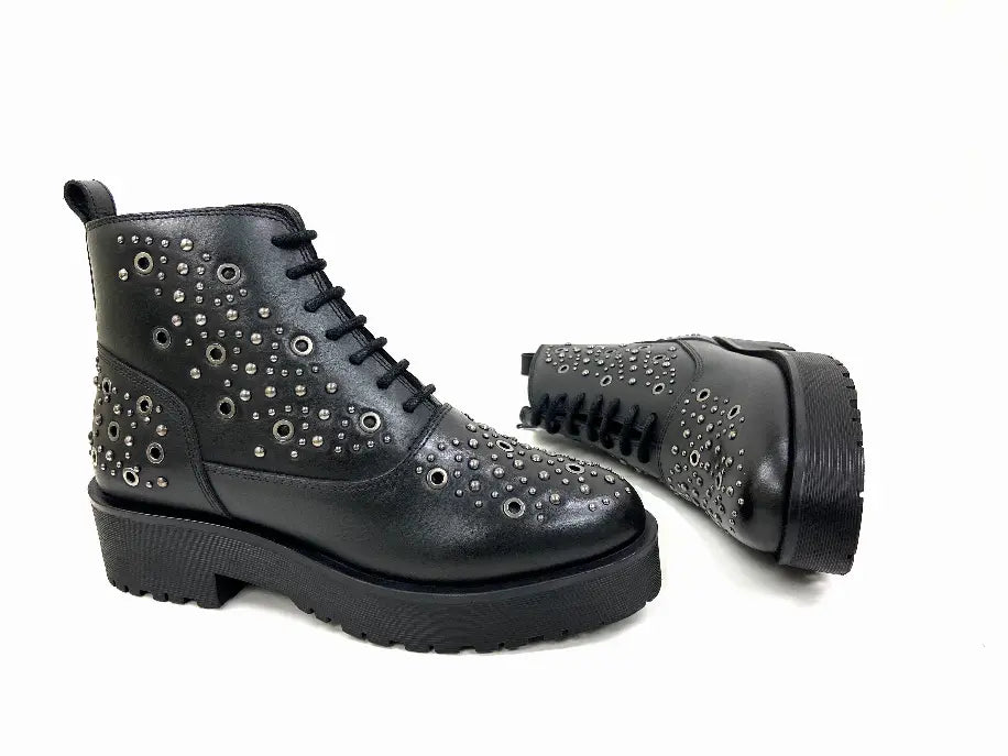Robyn Black Studded Bootie Oobash